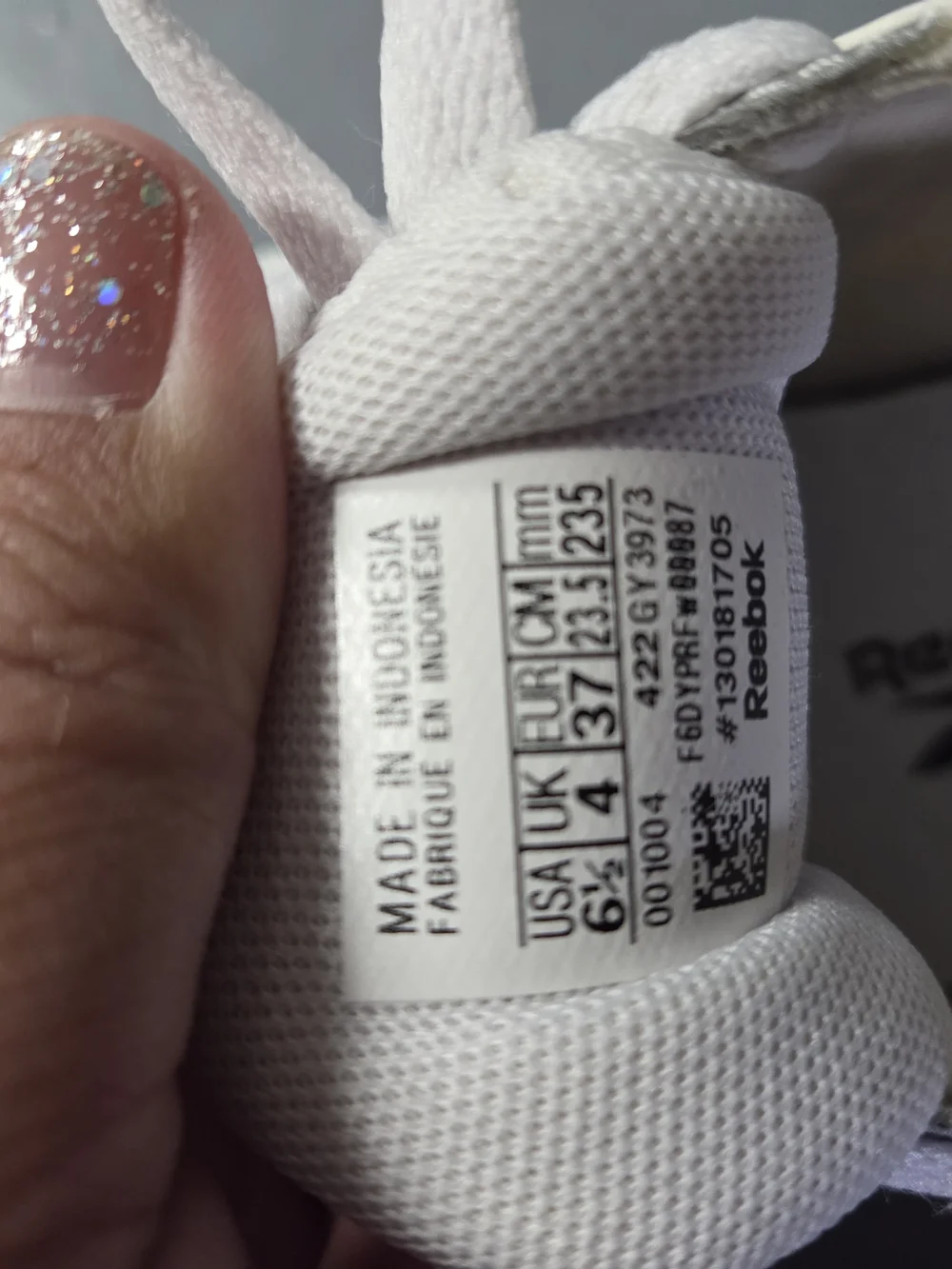 Reebok White Mesh Running Sneakers